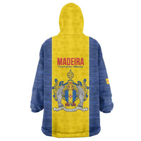 Maderia Day Wearable Blanket Hoodie Pearl of the Atlantic Flag Style - Wonder Print Shop