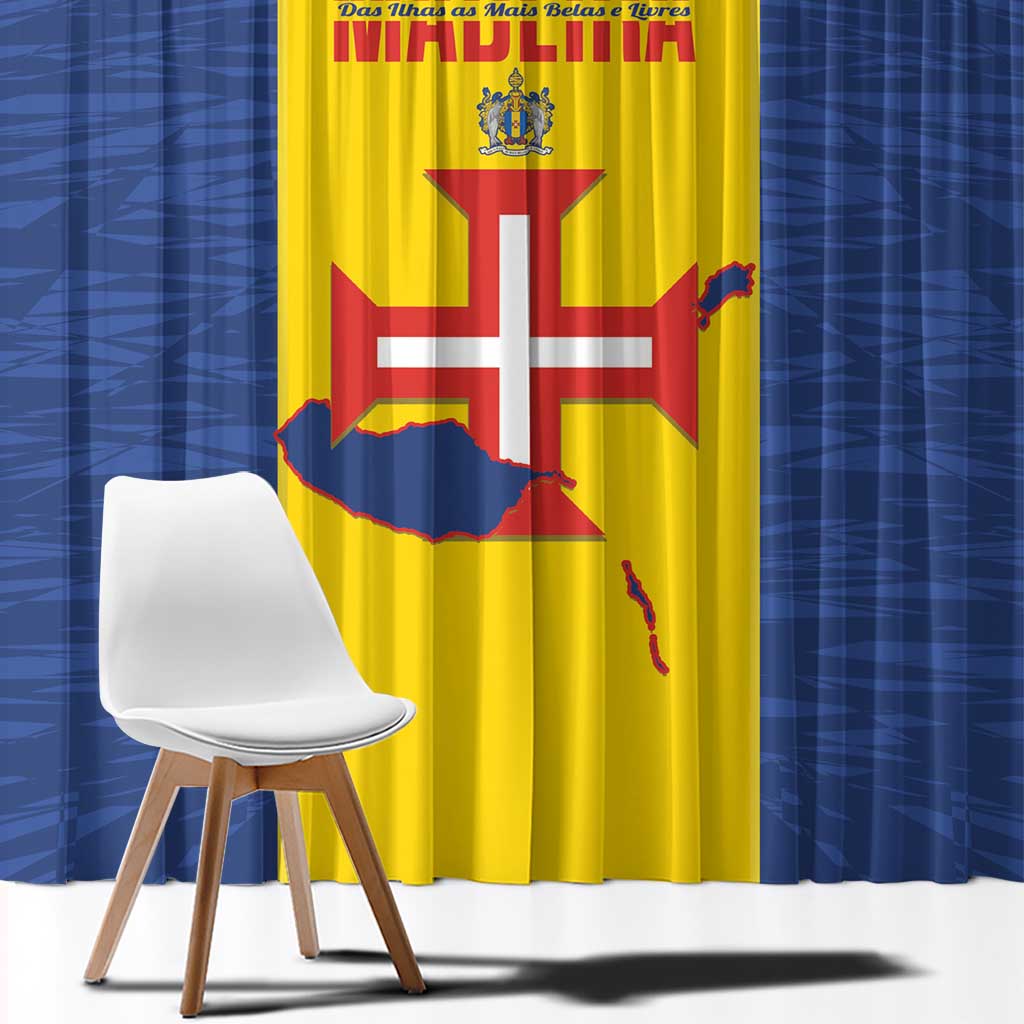 Maderia Day Window Curtain Pearl of the Atlantic Flag Style - Wonder Print Shop