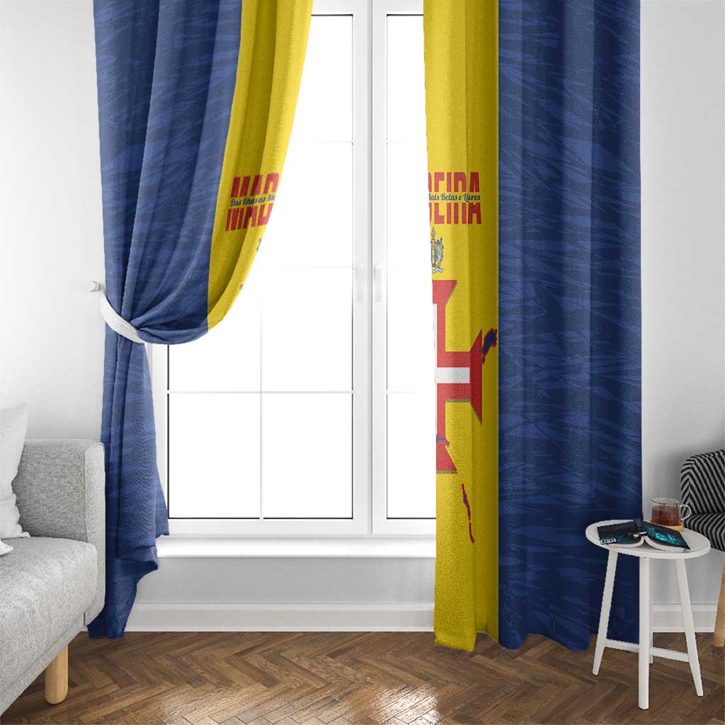 Maderia Day Window Curtain Pearl of the Atlantic Flag Style - Wonder Print Shop
