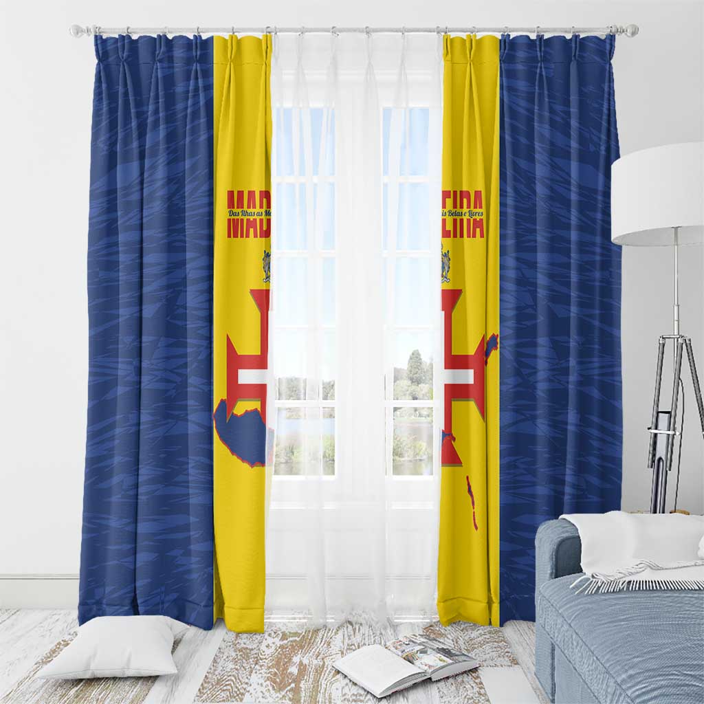 Maderia Day Window Curtain Pearl of the Atlantic Flag Style - Wonder Print Shop