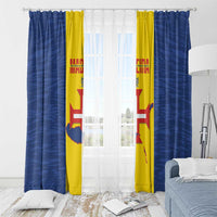 Maderia Day Window Curtain Pearl of the Atlantic Flag Style - Wonder Print Shop