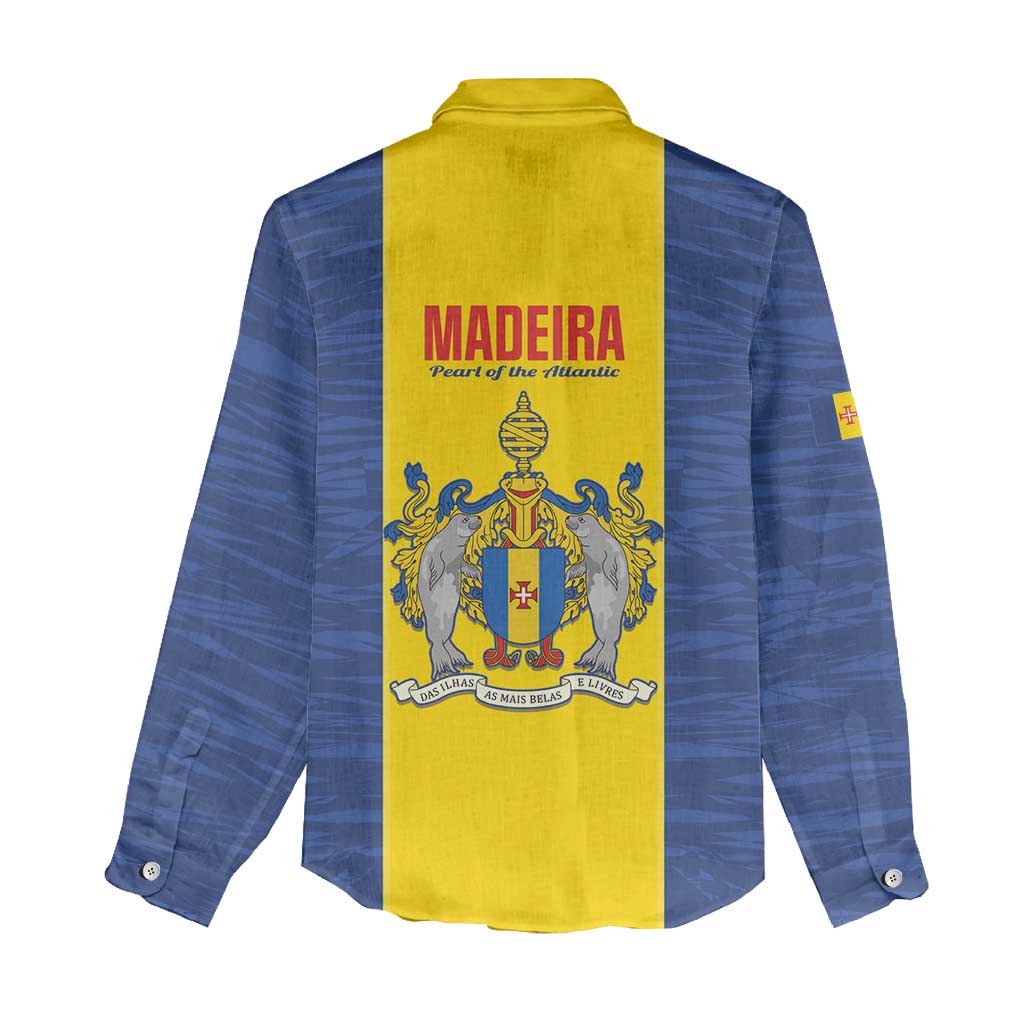 Maderia Day Women Casual Shirt Pearl of the Atlantic Flag Style - Wonder Print Shop