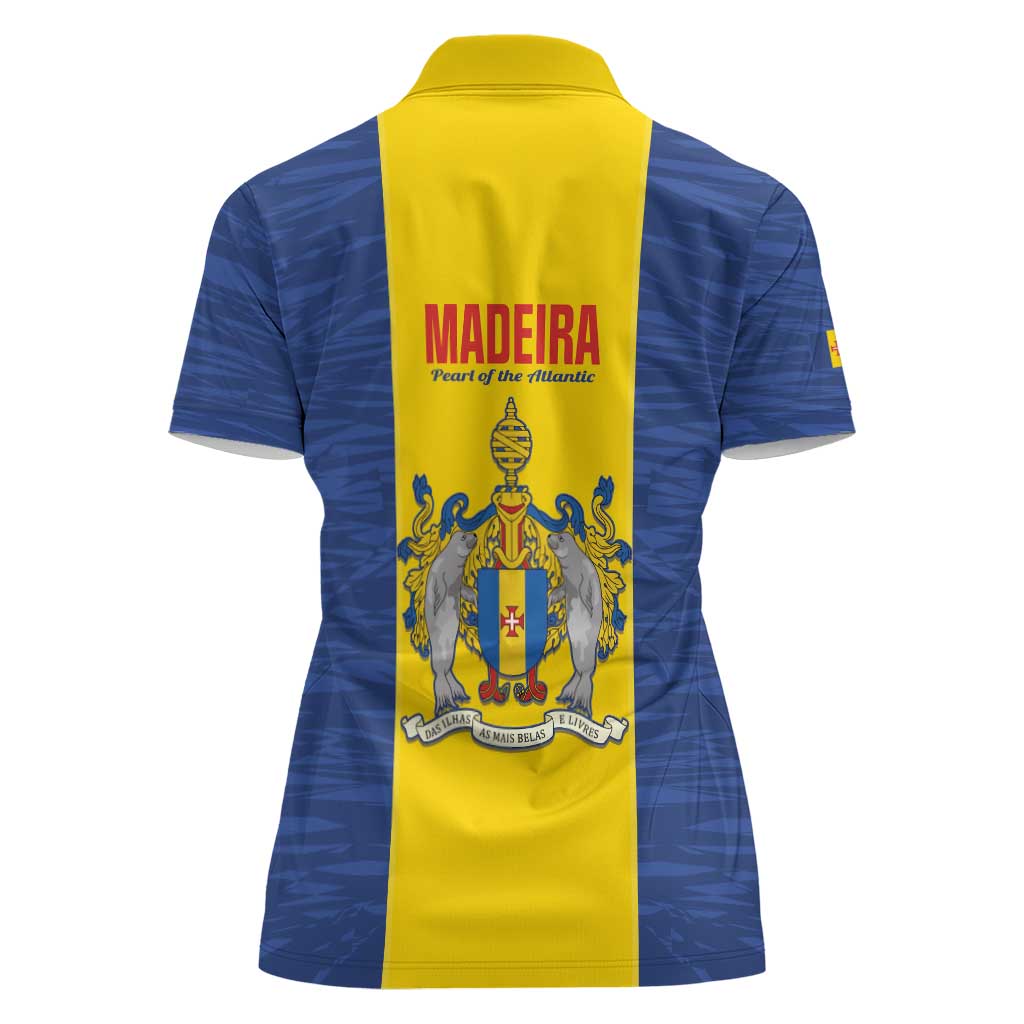 Maderia Day Women Polo Shirt Pearl of the Atlantic Flag Style - Wonder Print Shop