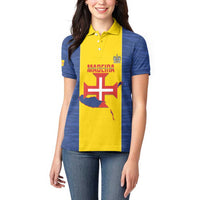 Maderia Day Women Polo Shirt Pearl of the Atlantic Flag Style - Wonder Print Shop
