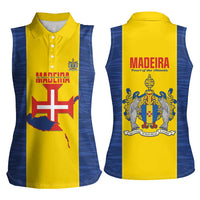 Maderia Day Women Sleeveless Polo Shirt Pearl of the Atlantic Flag Style - Wonder Print Shop