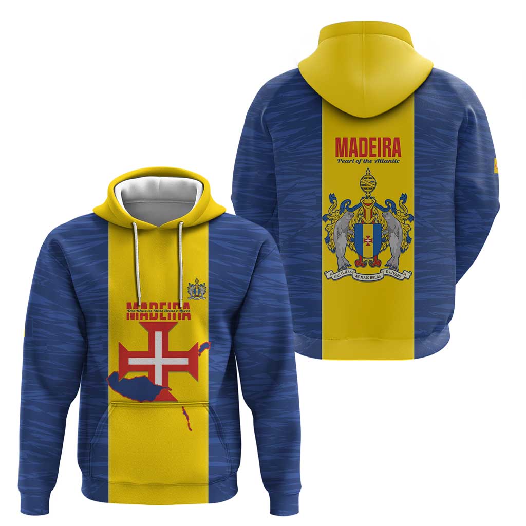 Maderia Day Zip Hoodie Pearl of the Atlantic Flag Style - Wonder Print Shop