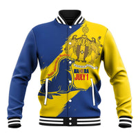 Personalised Maderia Day Baseball Jacket July 1 Monk Seal Grunge Style - Wonder Print Shop