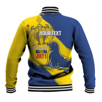 Personalised Maderia Day Baseball Jacket July 1 Monk Seal Grunge Style - Wonder Print Shop