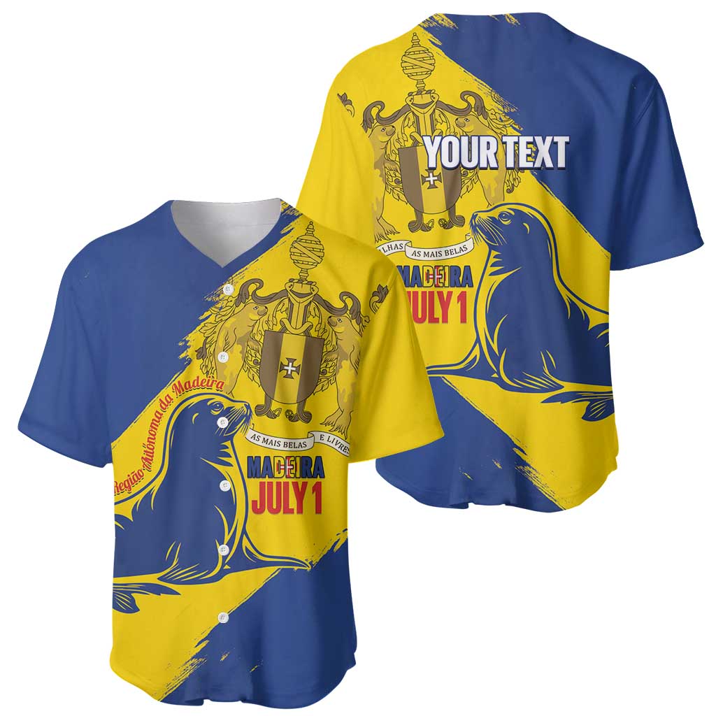 Personalised Maderia Day Baseball Jersey July 1 Monk Seal Grunge Style - Wonder Print Shop