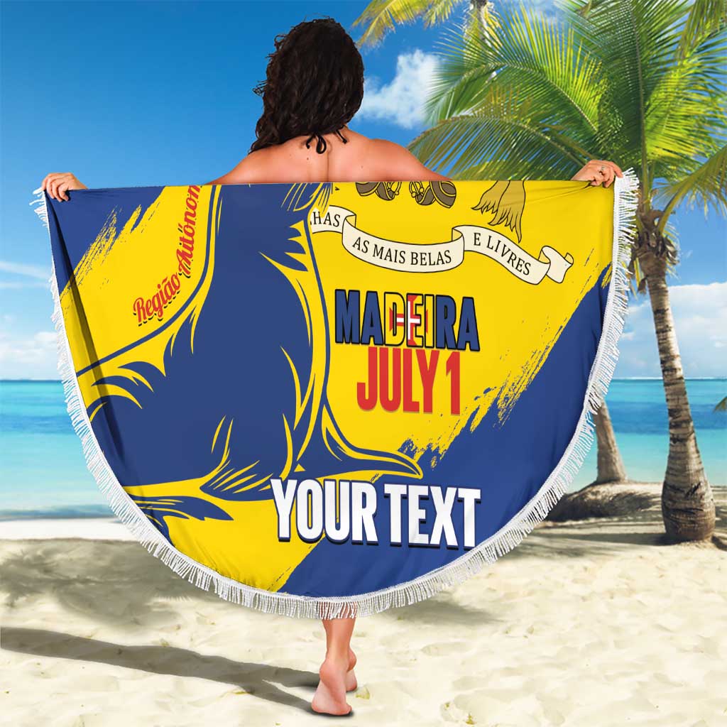 Personalised Maderia Day Beach Blanket July 1 Monk Seal Grunge Style - Wonder Print Shop