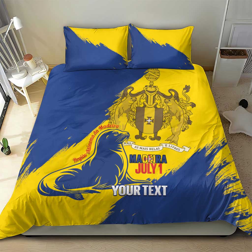 Personalised Maderia Day Bedding Set July 1 Monk Seal Grunge Style - Wonder Print Shop