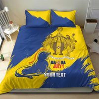 Personalised Maderia Day Bedding Set July 1 Monk Seal Grunge Style - Wonder Print Shop