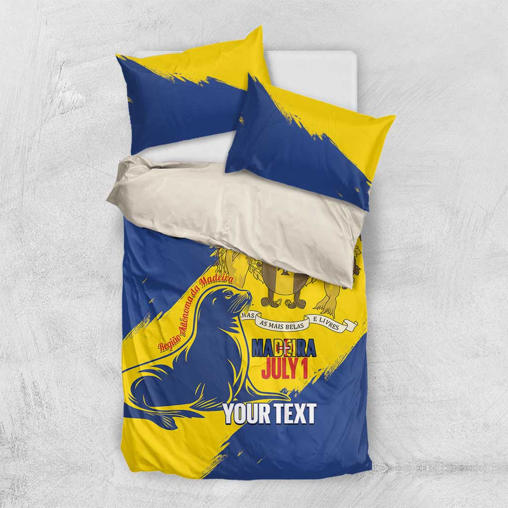 Personalised Maderia Day Bedding Set July 1 Monk Seal Grunge Style - Wonder Print Shop