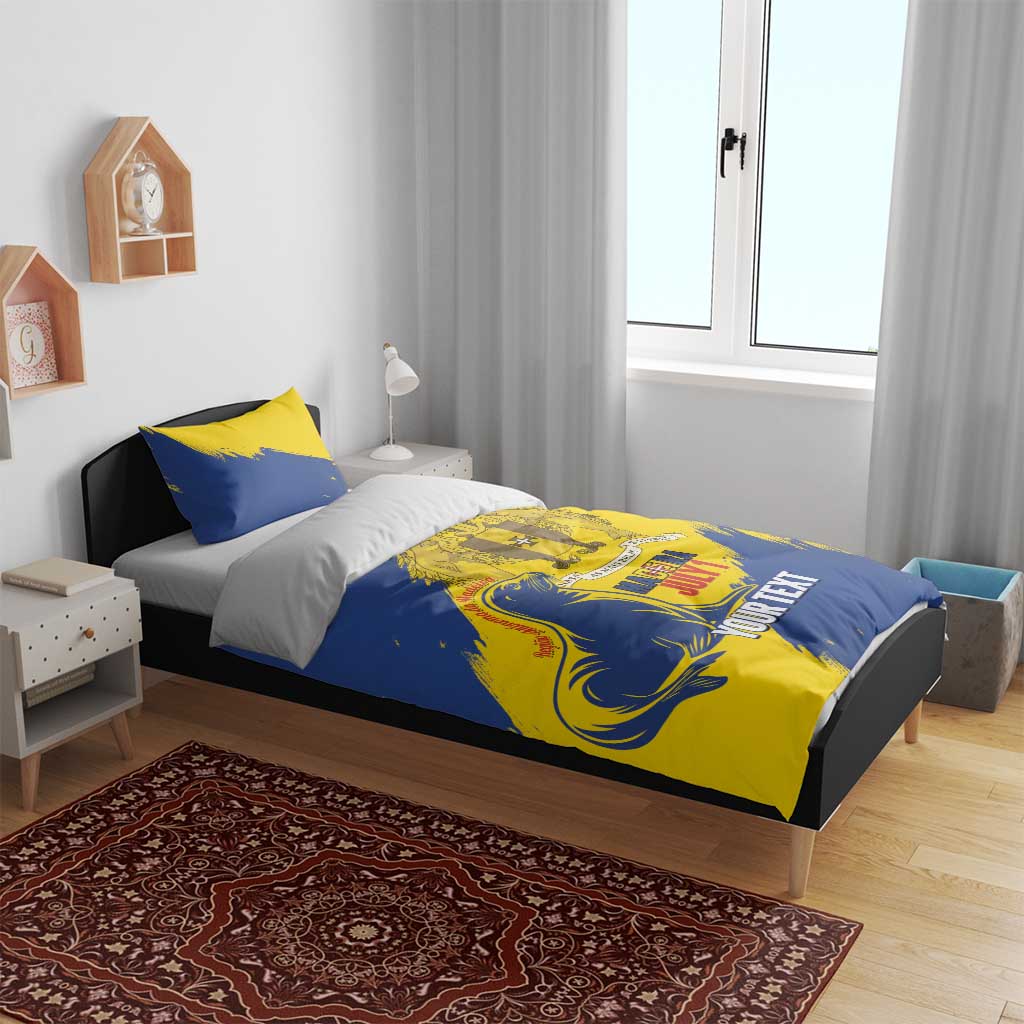 Personalised Maderia Day Bedding Set July 1 Monk Seal Grunge Style - Wonder Print Shop