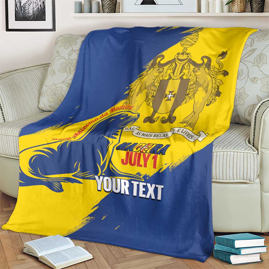 Personalised Maderia Day Blanket July 1 Monk Seal Grunge Style - Wonder Print Shop