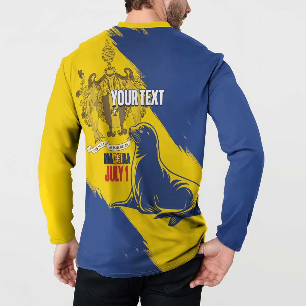 Personalised Maderia Day Button Sweatshirt July 1 Monk Seal Grunge Style - Wonder Print Shop