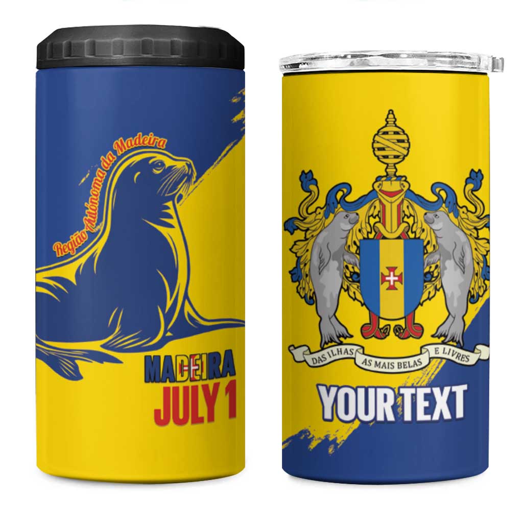 Personalised Maderia Day 4 in 1 Can Cooler Tumbler July 1 Monk Seal Grunge Style - Wonder Print Shop