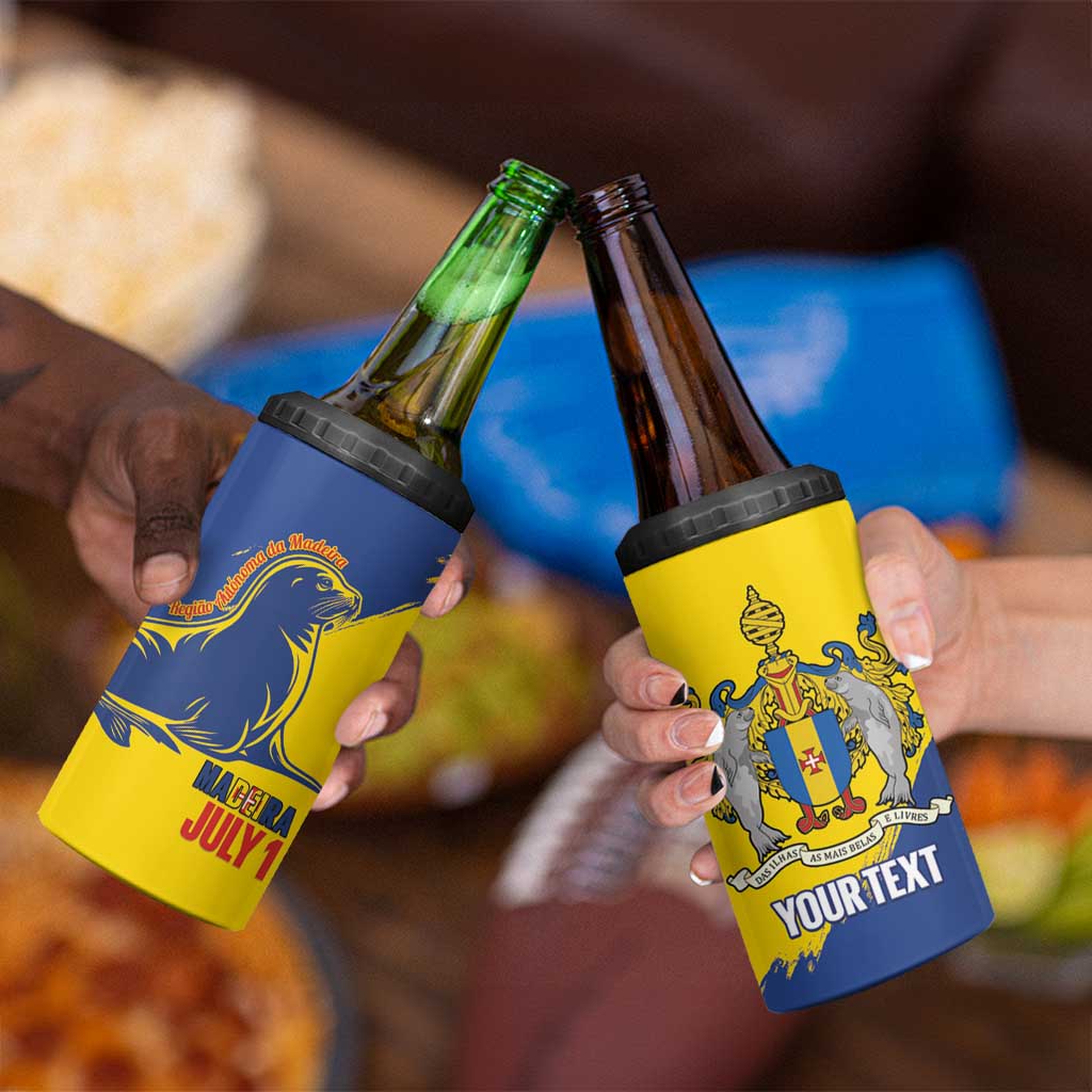 Personalised Maderia Day 4 in 1 Can Cooler Tumbler July 1 Monk Seal Grunge Style - Wonder Print Shop