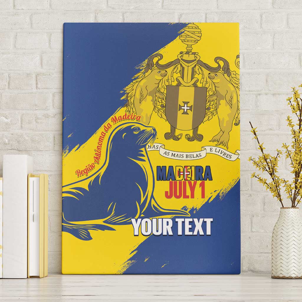 Personalised Maderia Day Canvas Wall Art July 1 Monk Seal Grunge Style - Wonder Print Shop