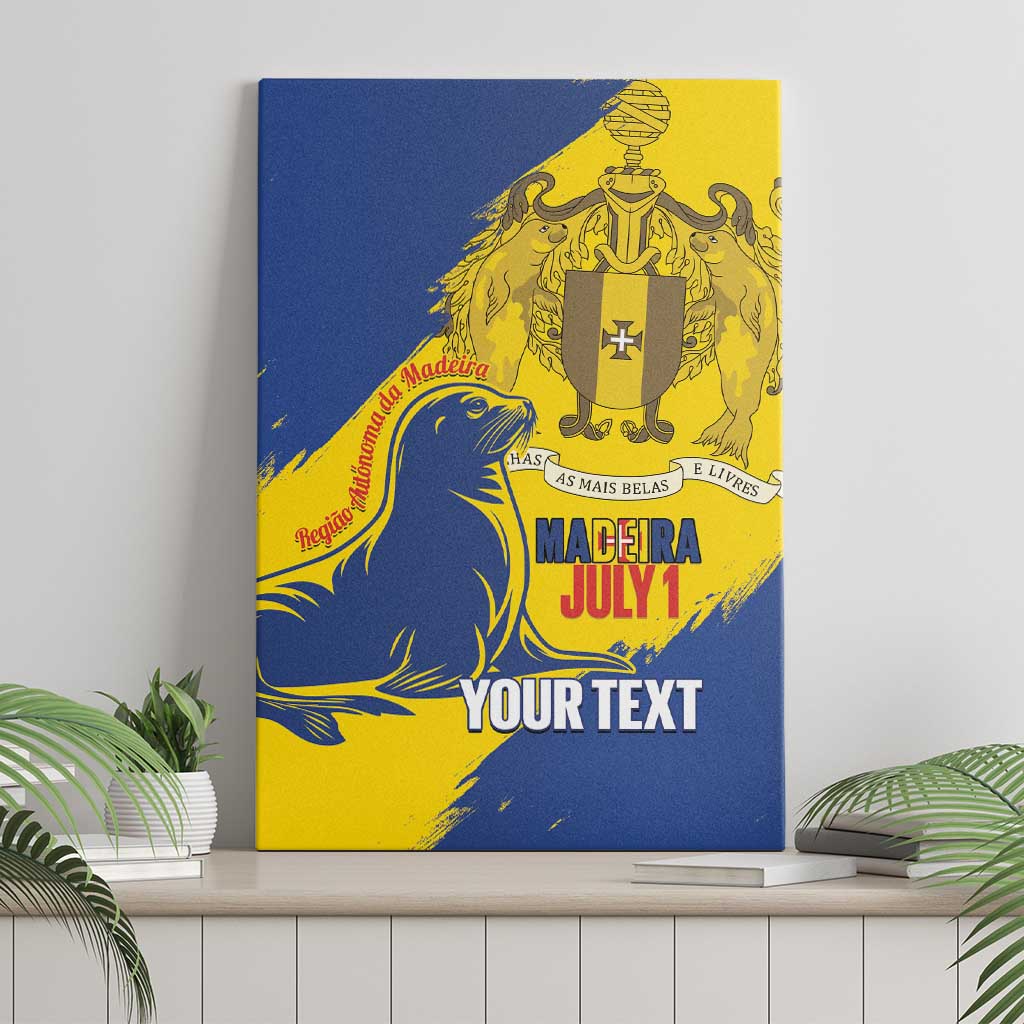 Personalised Maderia Day Canvas Wall Art July 1 Monk Seal Grunge Style - Wonder Print Shop