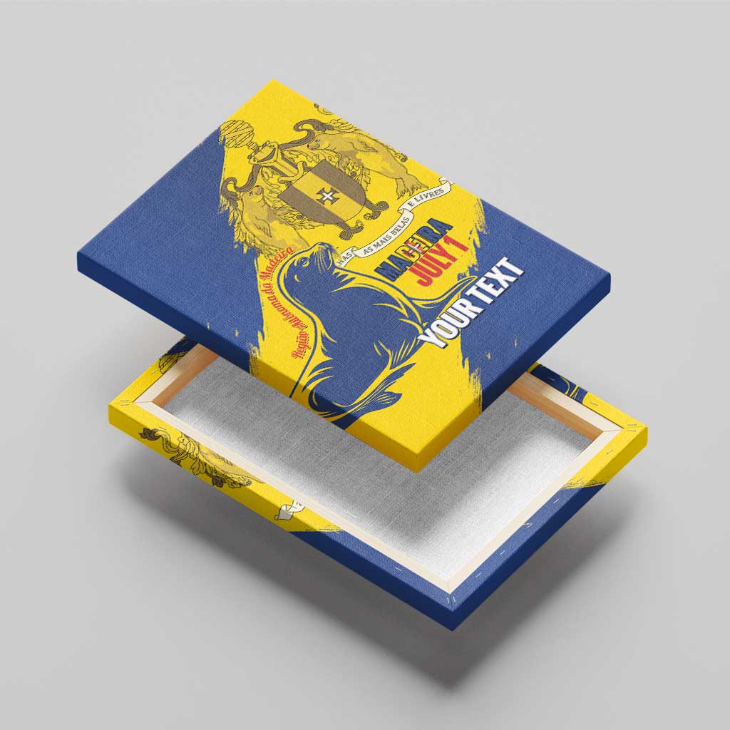 Personalised Maderia Day Canvas Wall Art July 1 Monk Seal Grunge Style - Wonder Print Shop