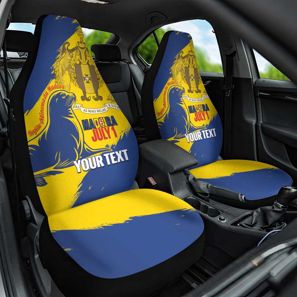 Personalised Maderia Day Car Seat Cover July 1 Monk Seal Grunge Style - Wonder Print Shop
