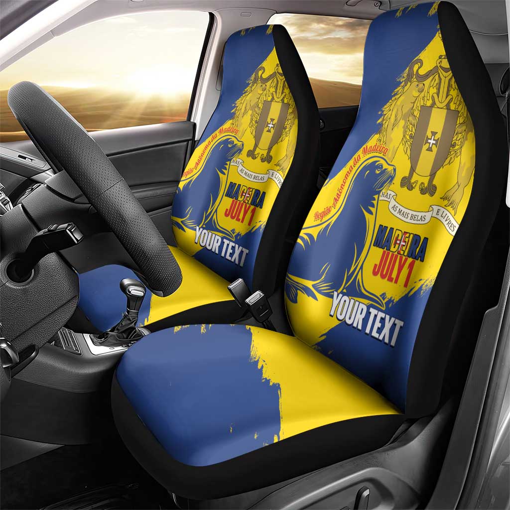 Personalised Maderia Day Car Seat Cover July 1 Monk Seal Grunge Style - Wonder Print Shop