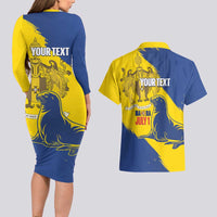 Personalised Maderia Day Couples Matching Long Sleeve Bodycon Dress and Hawaiian Shirt July 1 Monk Seal Grunge Style - Wonder Print Shop