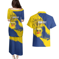 Personalised Maderia Day Couples Matching Puletasi and Hawaiian Shirt July 1 Monk Seal Grunge Style - Wonder Print Shop