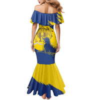 Personalised Maderia Day Family Matching Mermaid Dress and Hawaiian Shirt July 1 Monk Seal Grunge Style - Wonder Print Shop