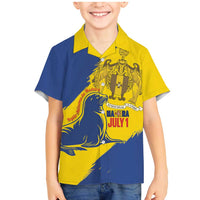 Personalised Maderia Day Family Matching Mermaid Dress and Hawaiian Shirt July 1 Monk Seal Grunge Style - Wonder Print Shop