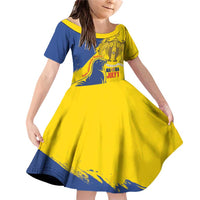 Personalised Maderia Day Family Matching Off Shoulder Short Dress and Hawaiian Shirt July 1 Monk Seal Grunge Style - Wonder Print Shop