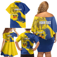 Personalised Maderia Day Family Matching Off Shoulder Short Dress and Hawaiian Shirt July 1 Monk Seal Grunge Style - Wonder Print Shop