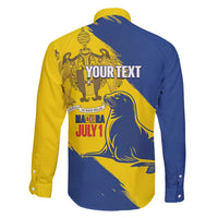 Personalised Maderia Day Family Matching Short Sleeve Bodycon Dress and Hawaiian Shirt July 1 Monk Seal Grunge Style - Wonder Print Shop