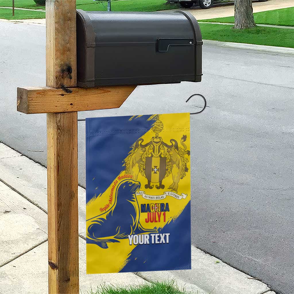 Personalised Maderia Day Garden Flag July 1 Monk Seal Grunge Style - Wonder Print Shop