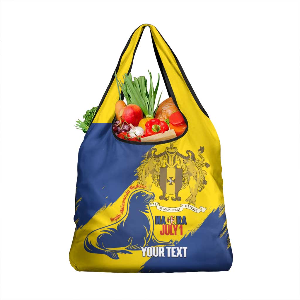 Personalised Maderia Day Grocery Bag July 1 Monk Seal Grunge Style - Wonder Print Shop