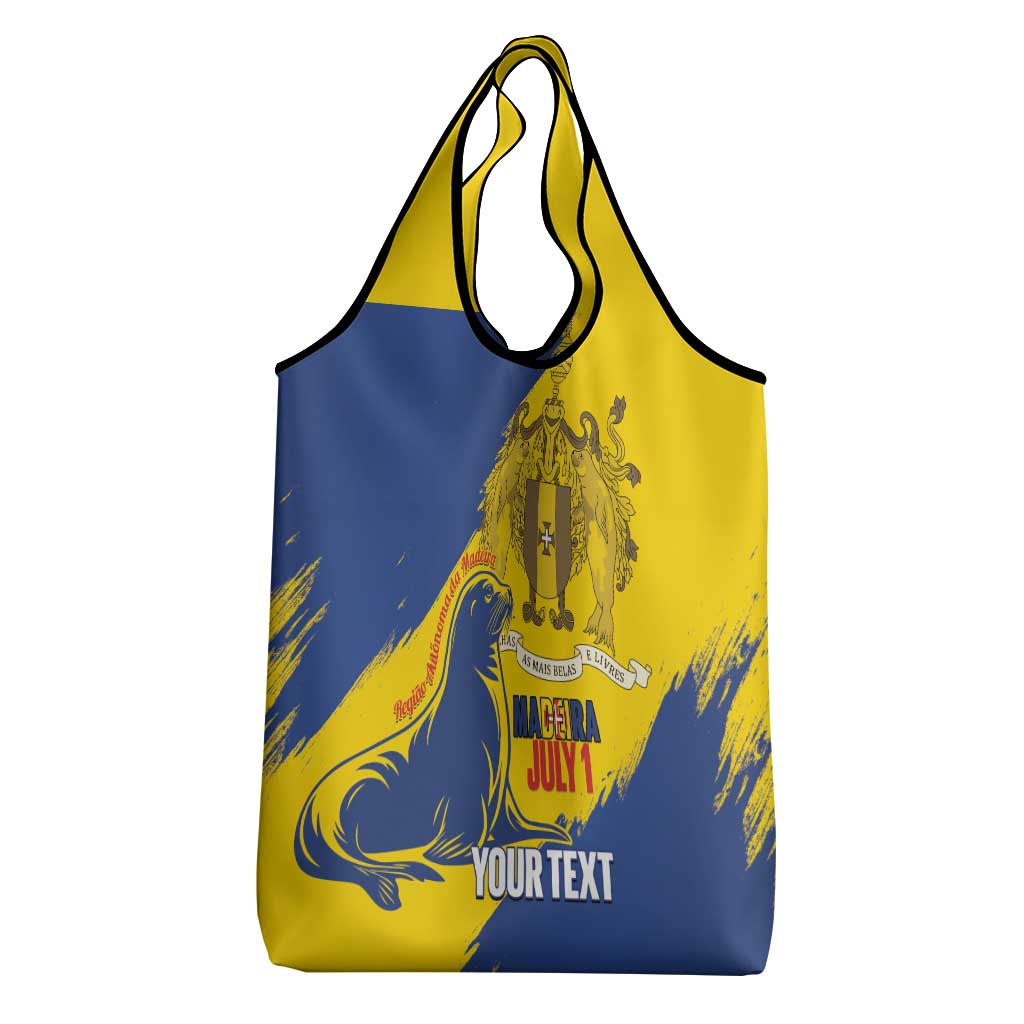 Personalised Maderia Day Grocery Bag July 1 Monk Seal Grunge Style - Wonder Print Shop
