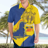 Personalised Maderia Day Hawaiian Shirt July 1 Monk Seal Grunge Style - Wonder Print Shop