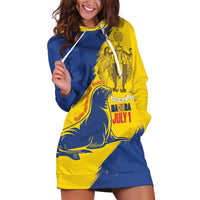 Personalised Maderia Day Hoodie Dress July 1 Monk Seal Grunge Style - Wonder Print Shop