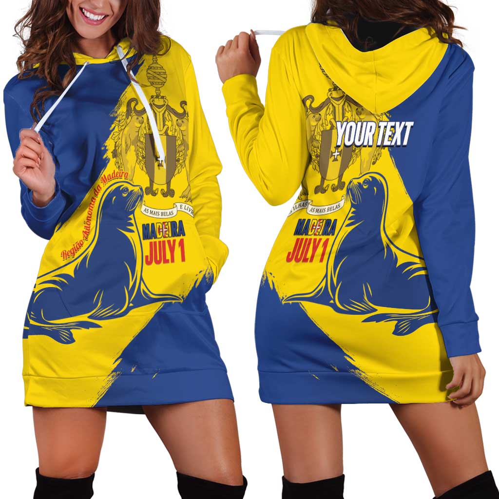 Personalised Maderia Day Hoodie Dress July 1 Monk Seal Grunge Style - Wonder Print Shop