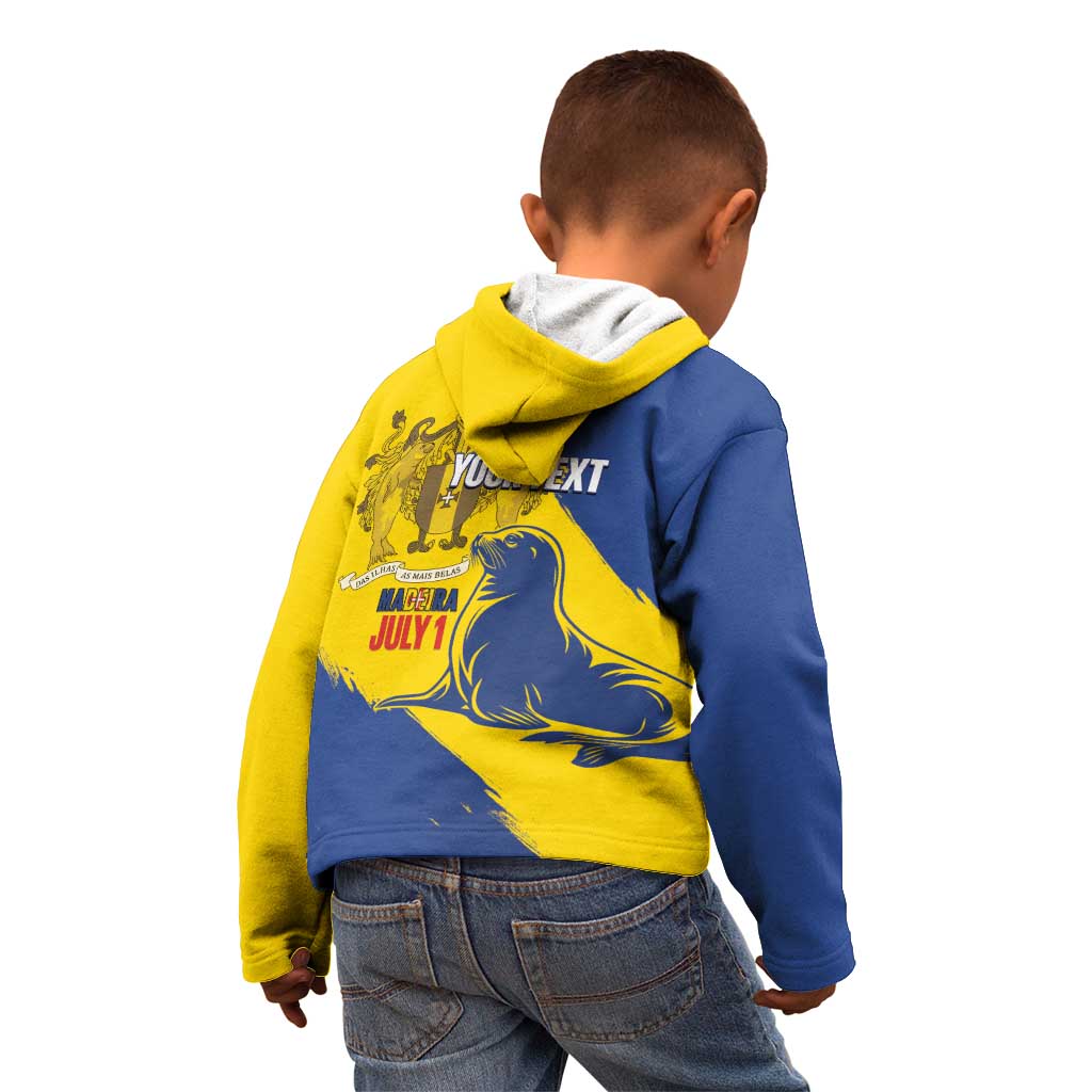 Personalised Maderia Day Kid Hoodie July 1 Monk Seal Grunge Style - Wonder Print Shop