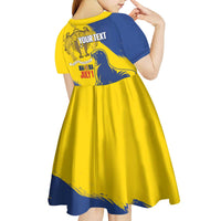 Personalised Maderia Day Kid Short Sleeve Dress July 1 Monk Seal Grunge Style - Wonder Print Shop