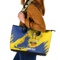 Personalised Maderia Day Leather Tote Bag July 1 Monk Seal Grunge Style - Wonder Print Shop