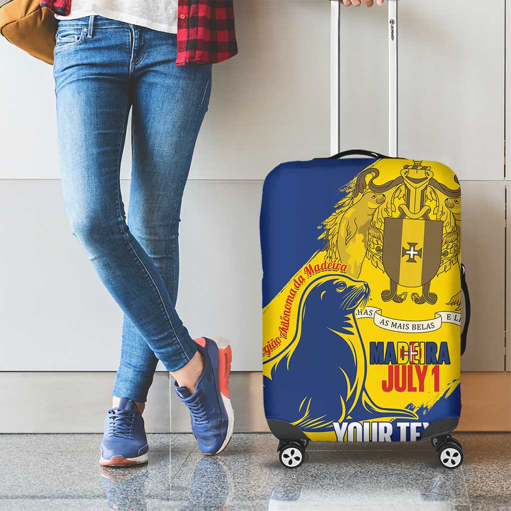 Personalised Maderia Day Luggage Cover July 1 Monk Seal Grunge Style - Wonder Print Shop
