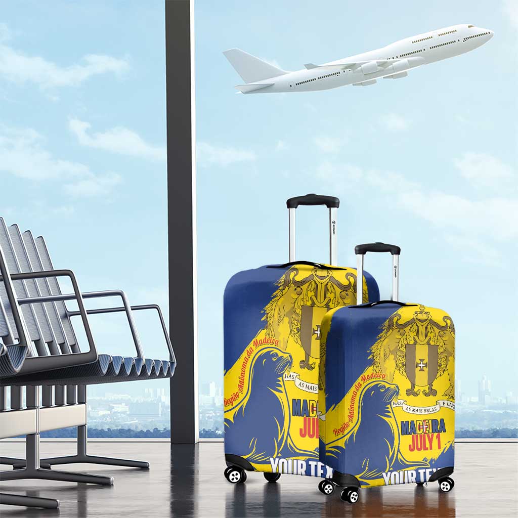 Personalised Maderia Day Luggage Cover July 1 Monk Seal Grunge Style - Wonder Print Shop