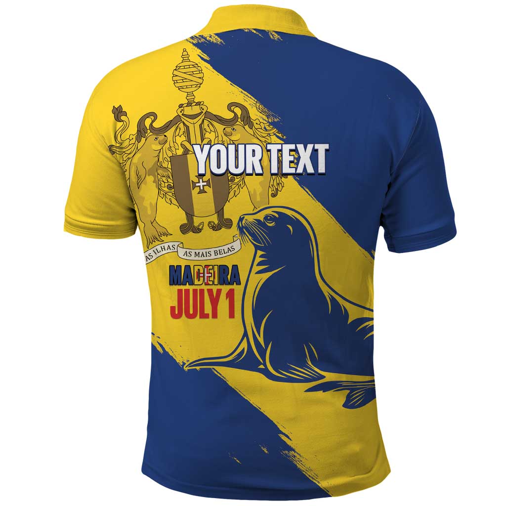 Personalised Maderia Day Polo Shirt July 1 Monk Seal Grunge Style - Wonder Print Shop