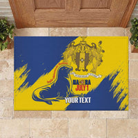 Personalised Maderia Day Rubber Doormat July 1 Monk Seal Grunge Style - Wonder Print Shop