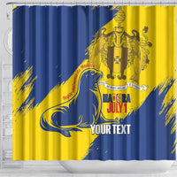 Personalised Maderia Day Shower Curtain July 1 Monk Seal Grunge Style - Wonder Print Shop