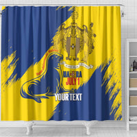 Personalised Maderia Day Shower Curtain July 1 Monk Seal Grunge Style - Wonder Print Shop