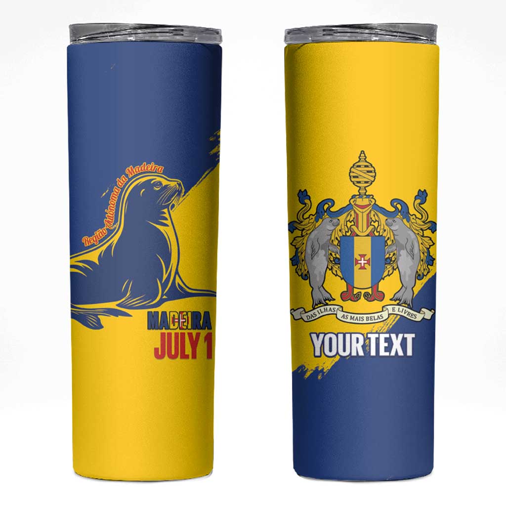 Personalised Maderia Day Skinny Tumbler July 1 Monk Seal Grunge Style - Wonder Print Shop